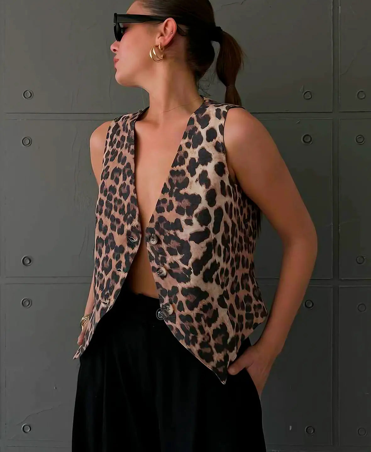 Leopard | Print Vest