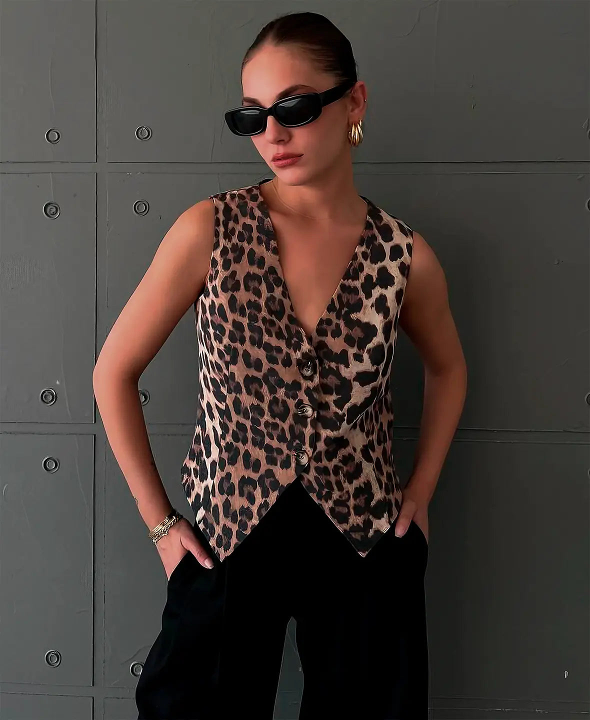 Leopard | Print Vest