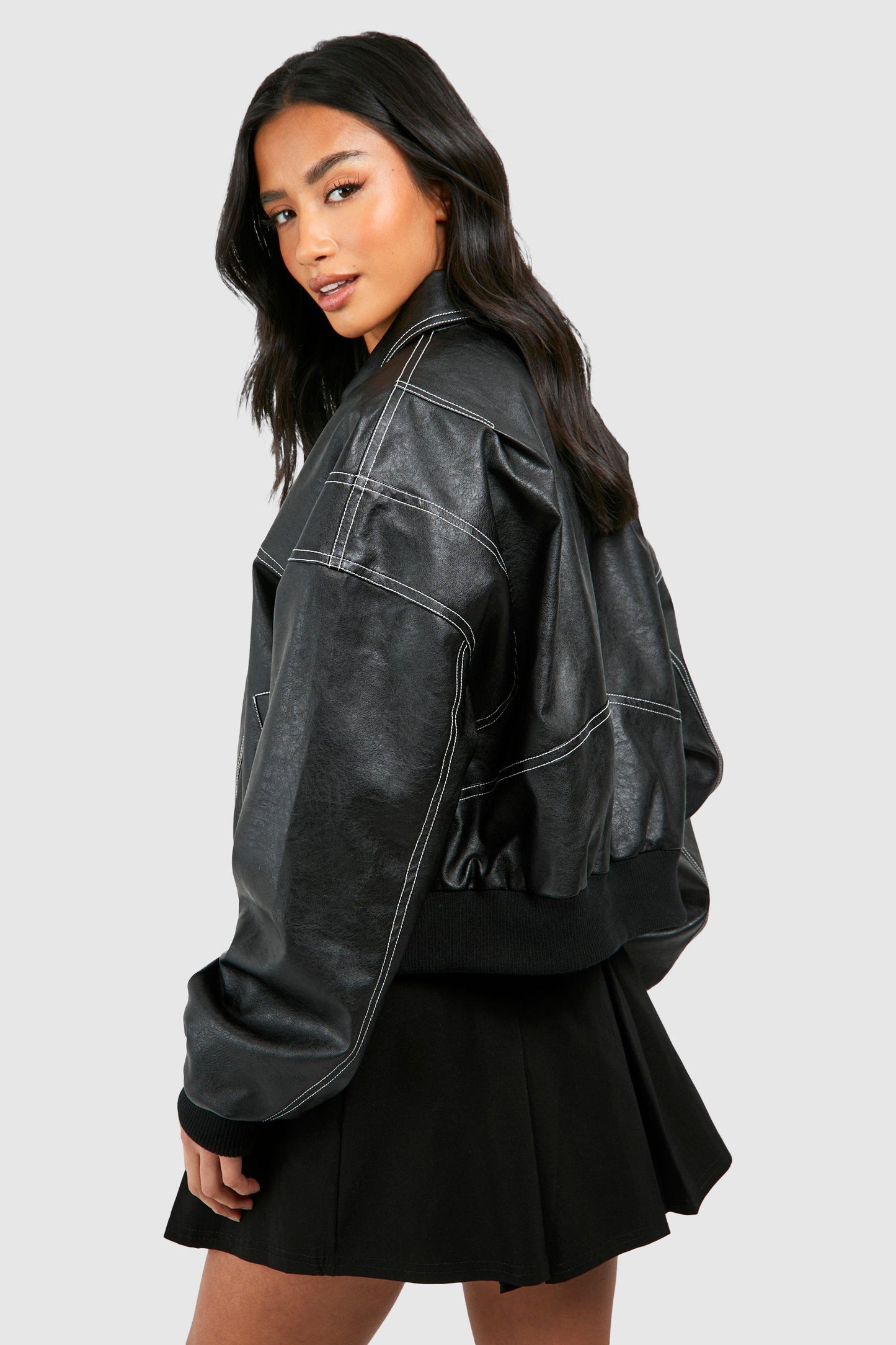 Arden | Oversized Leather Jacket