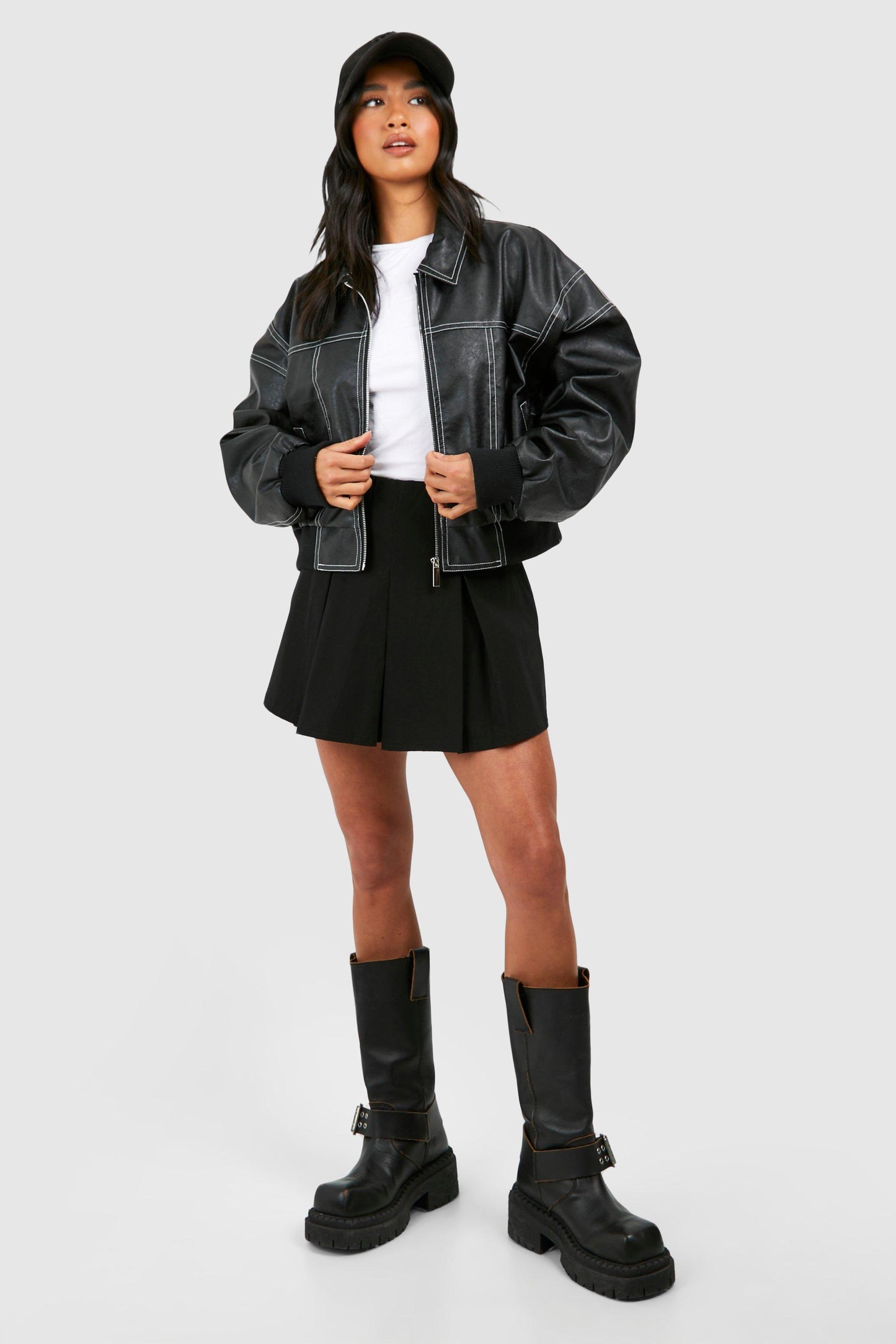 Arden | Oversized Leather Jacket