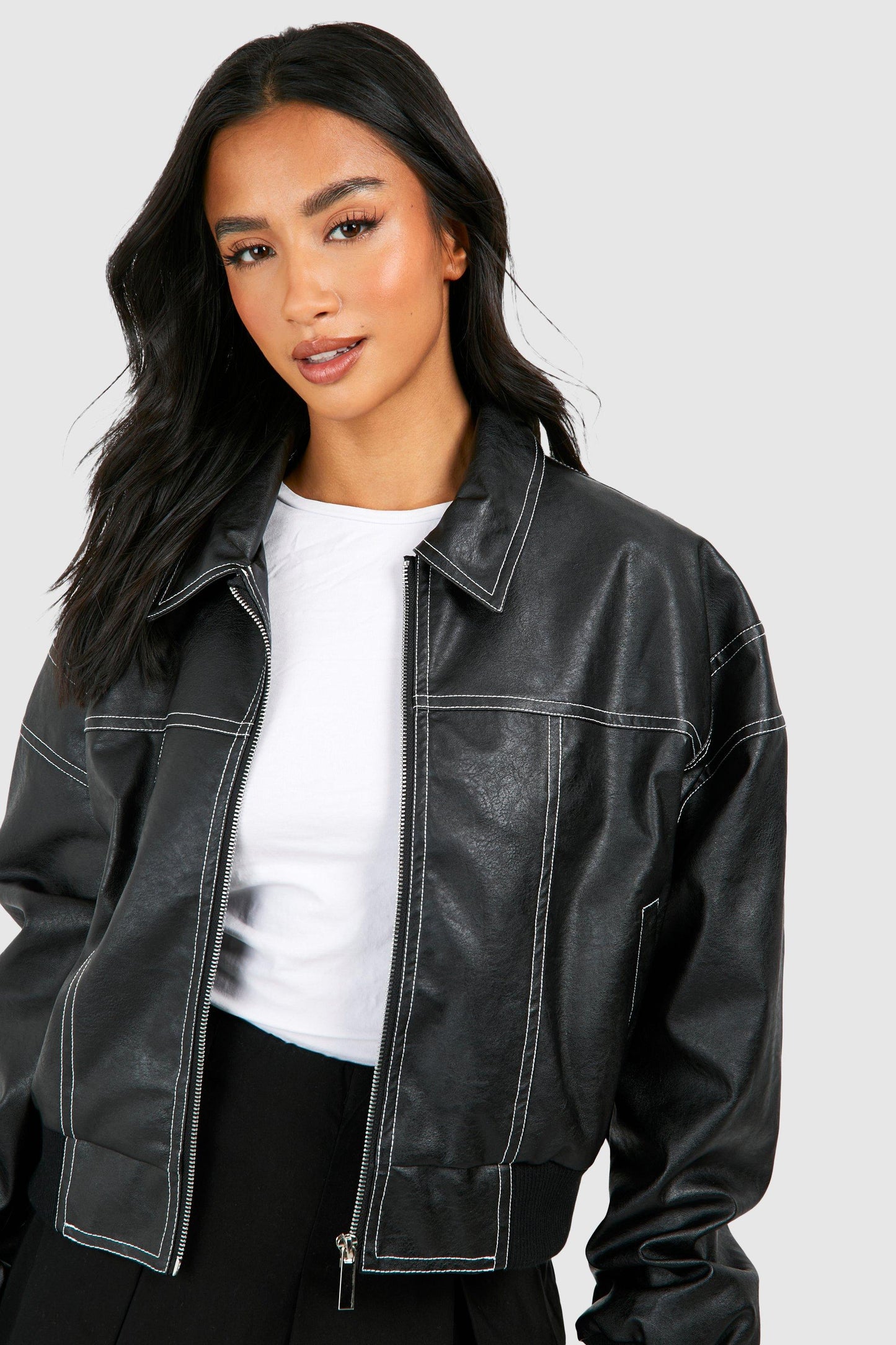 Arden | Oversized Leather Jacket