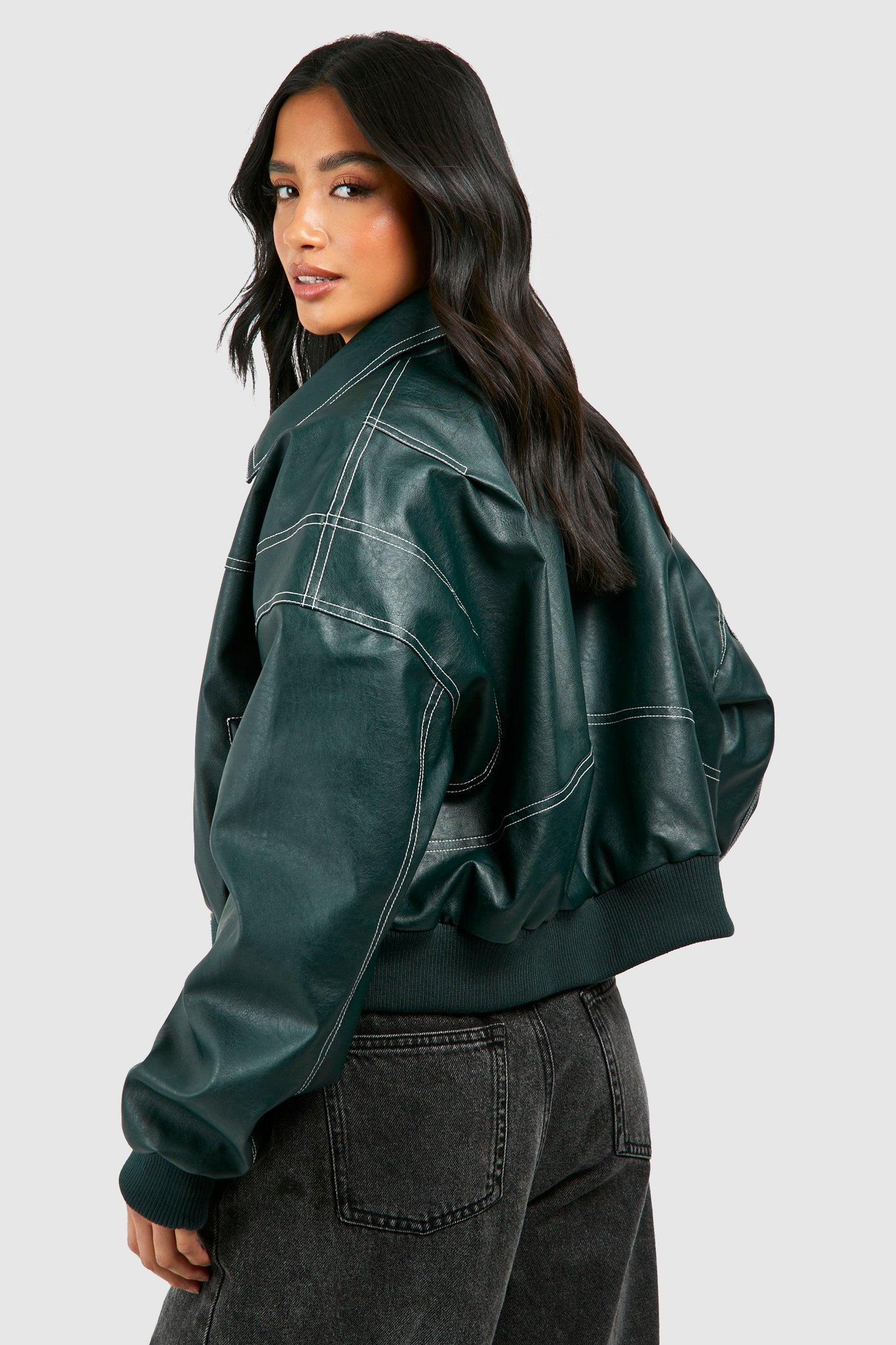 Arden | Oversized Leather Jacket