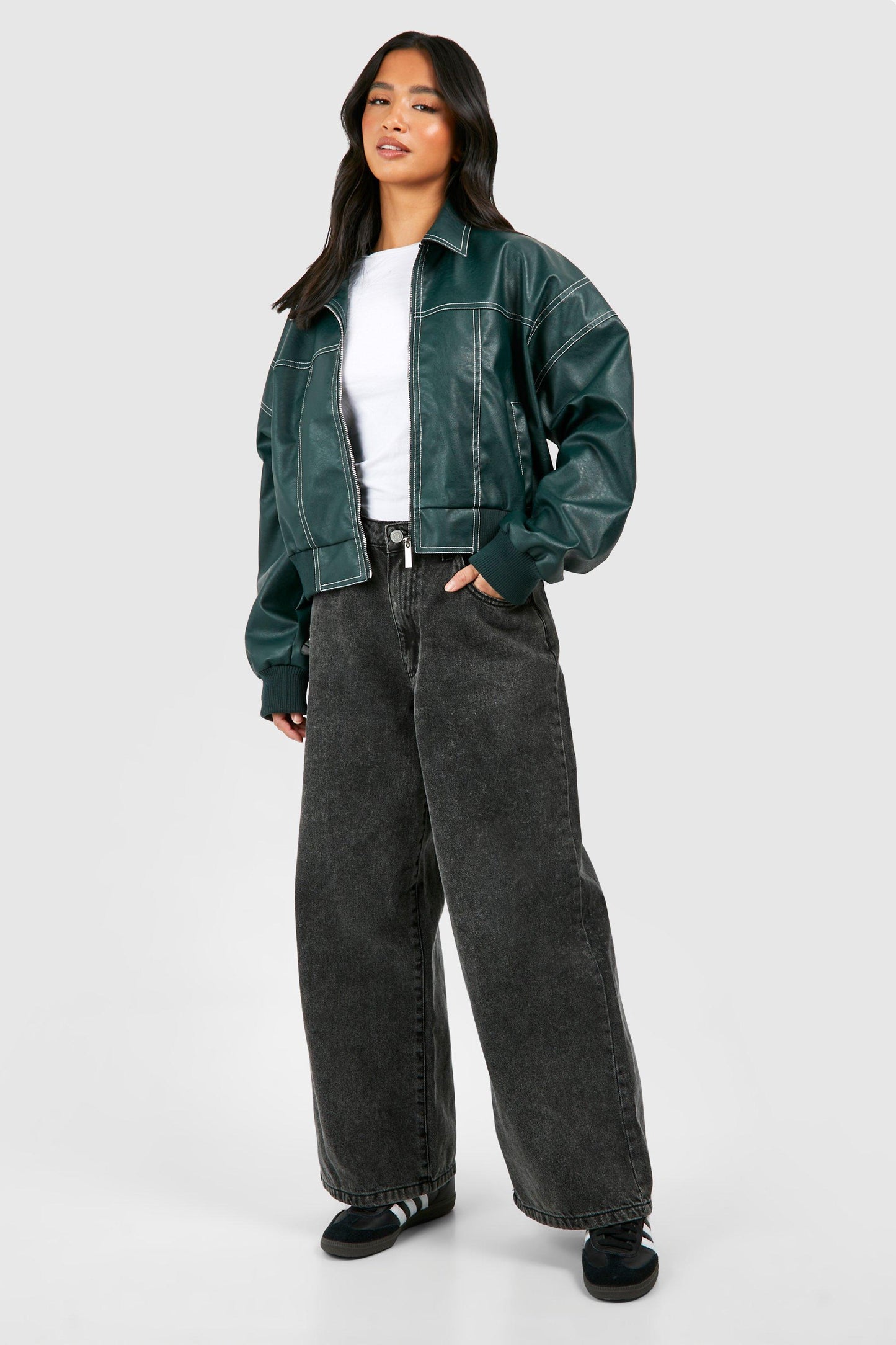 Arden | Oversized Leather Jacket