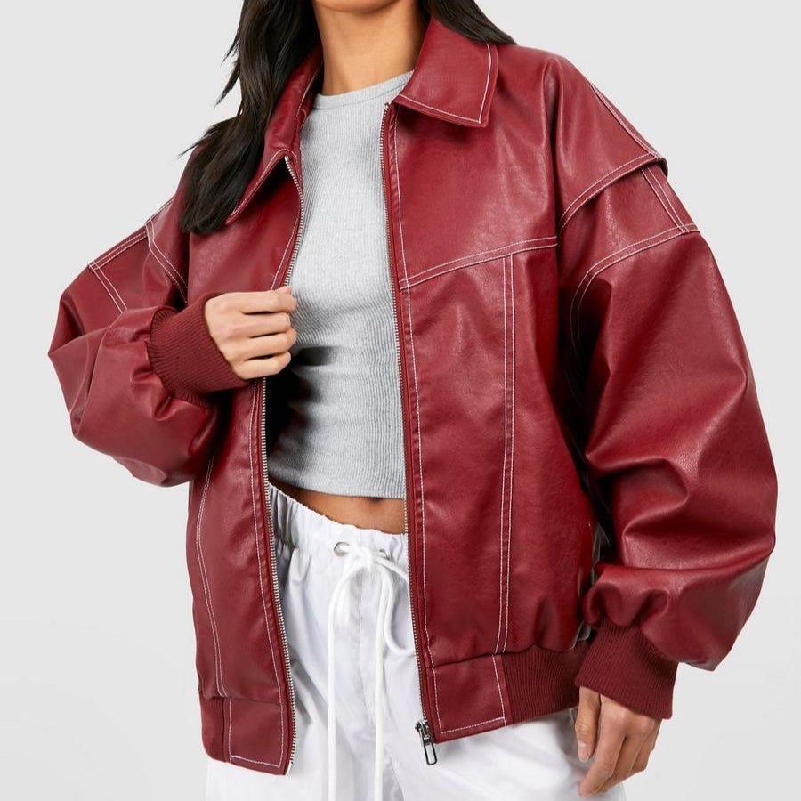 Arden | Oversized Leather Jacket