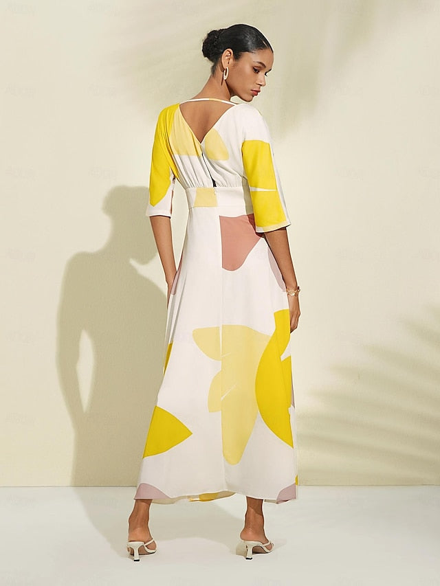 Floral | V-Neck Maxi Dress