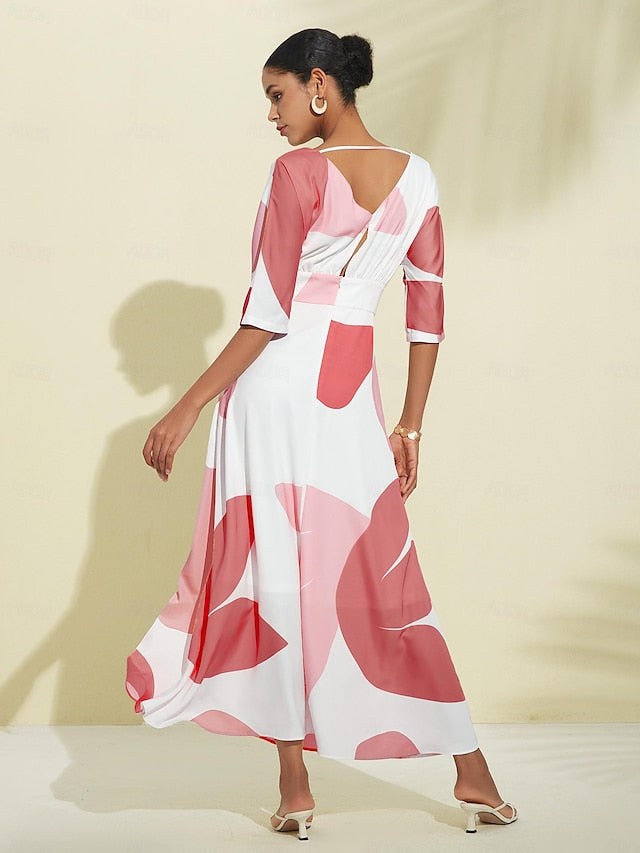 Floral | V-Neck Maxi Dress