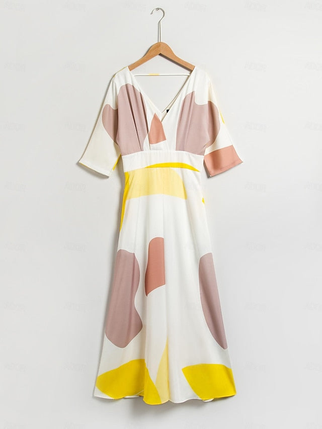 Floral | V-Neck Maxi Dress