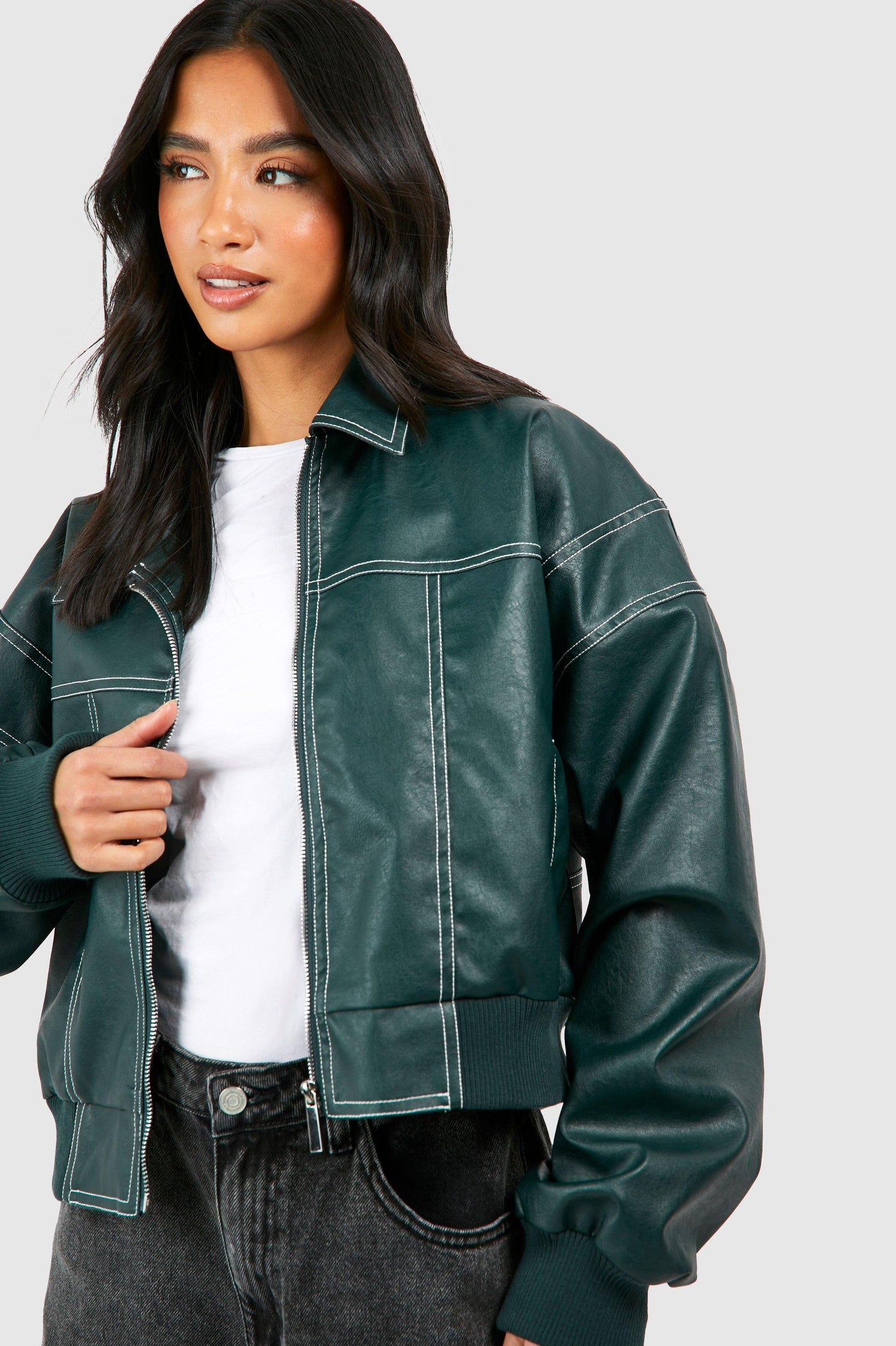 Arden |  Oversized Leather Jacket