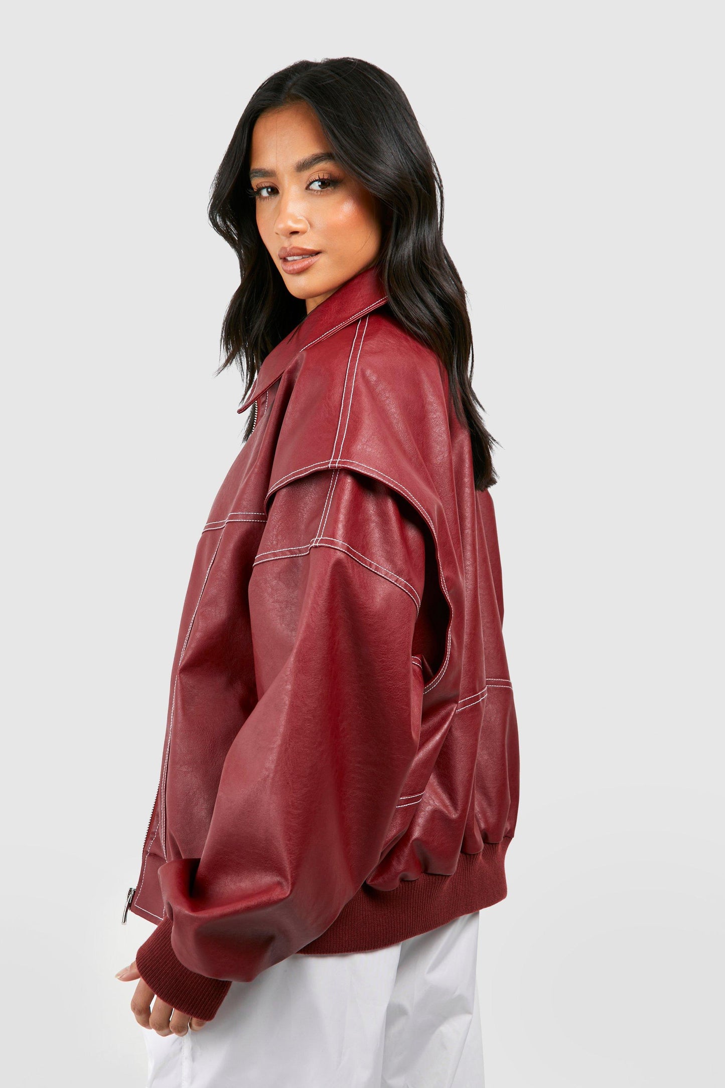 Arden |  Oversized Leather Jacket