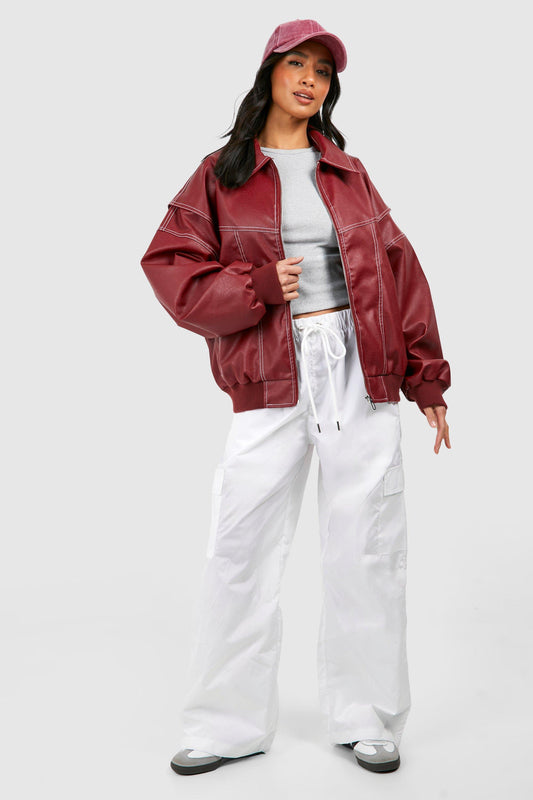 Arden |  Oversized Leather Jacket