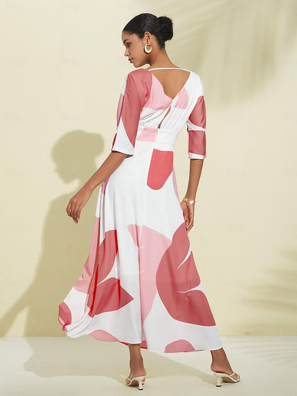 Floral |  V-Neck Maxi Dress